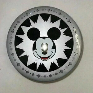 Disney Mickey Mouse Silver and Black Decorative Plate